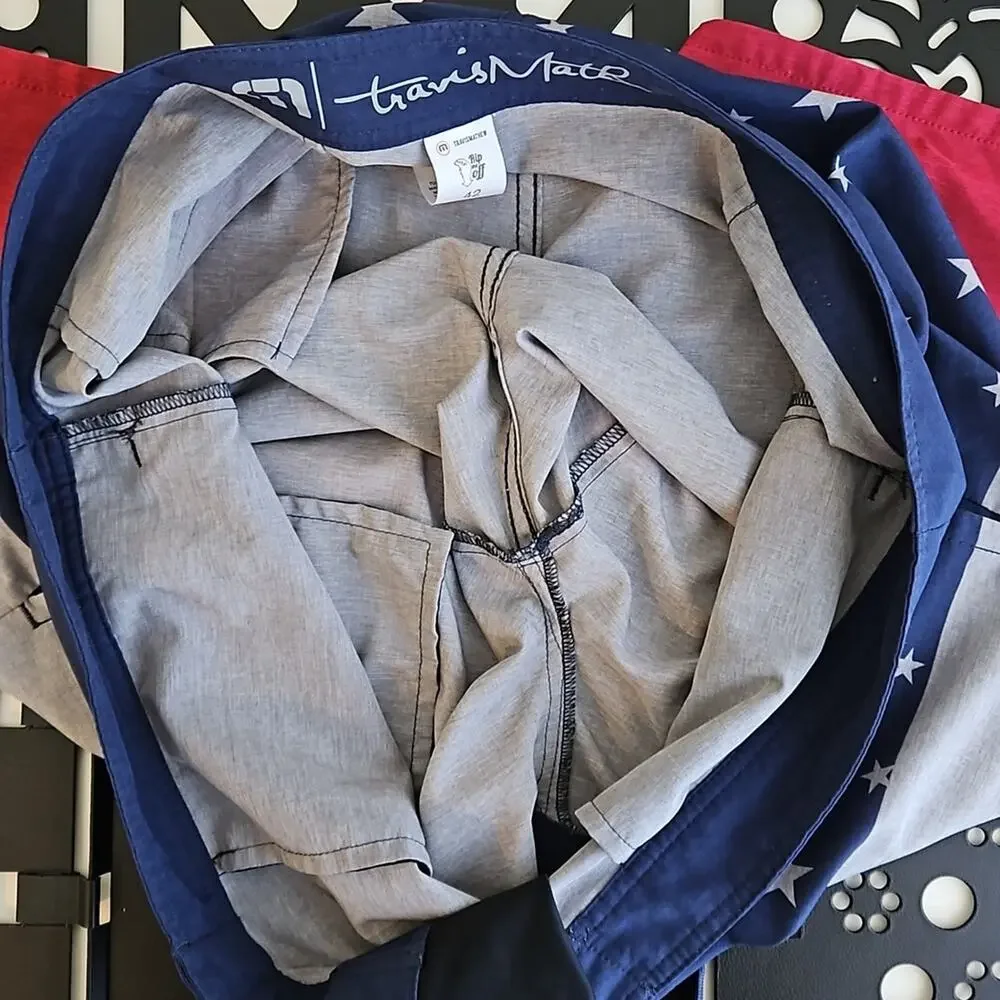 Travis Mathew USA Stars‎ Stripes Swim Board Shorts MINOR FLAWS | Men's 42